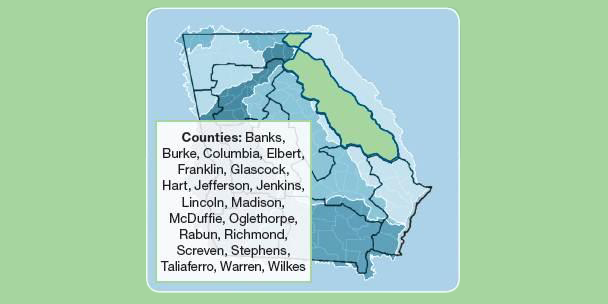 Savannah Upper Ogeechee Regional Map