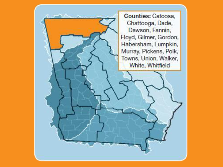 Coosa North Ga regional map