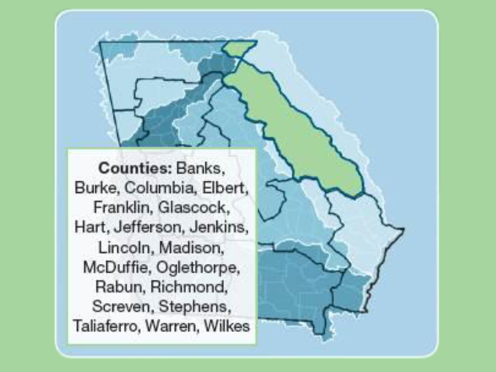 Savannah Upper Ogeechee Regional Map