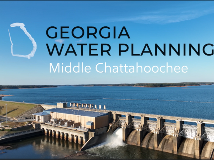A dam creating a lake in the Middle Chattahoochee Region.