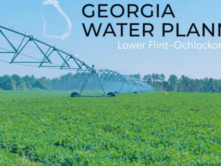 Center Pivot Irrigation of a field in the Lower Flint-Ochlockonee Region.