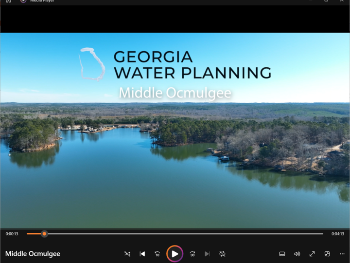 Cover Photo for Middle Ocumulgee Video with water and landscape with trees