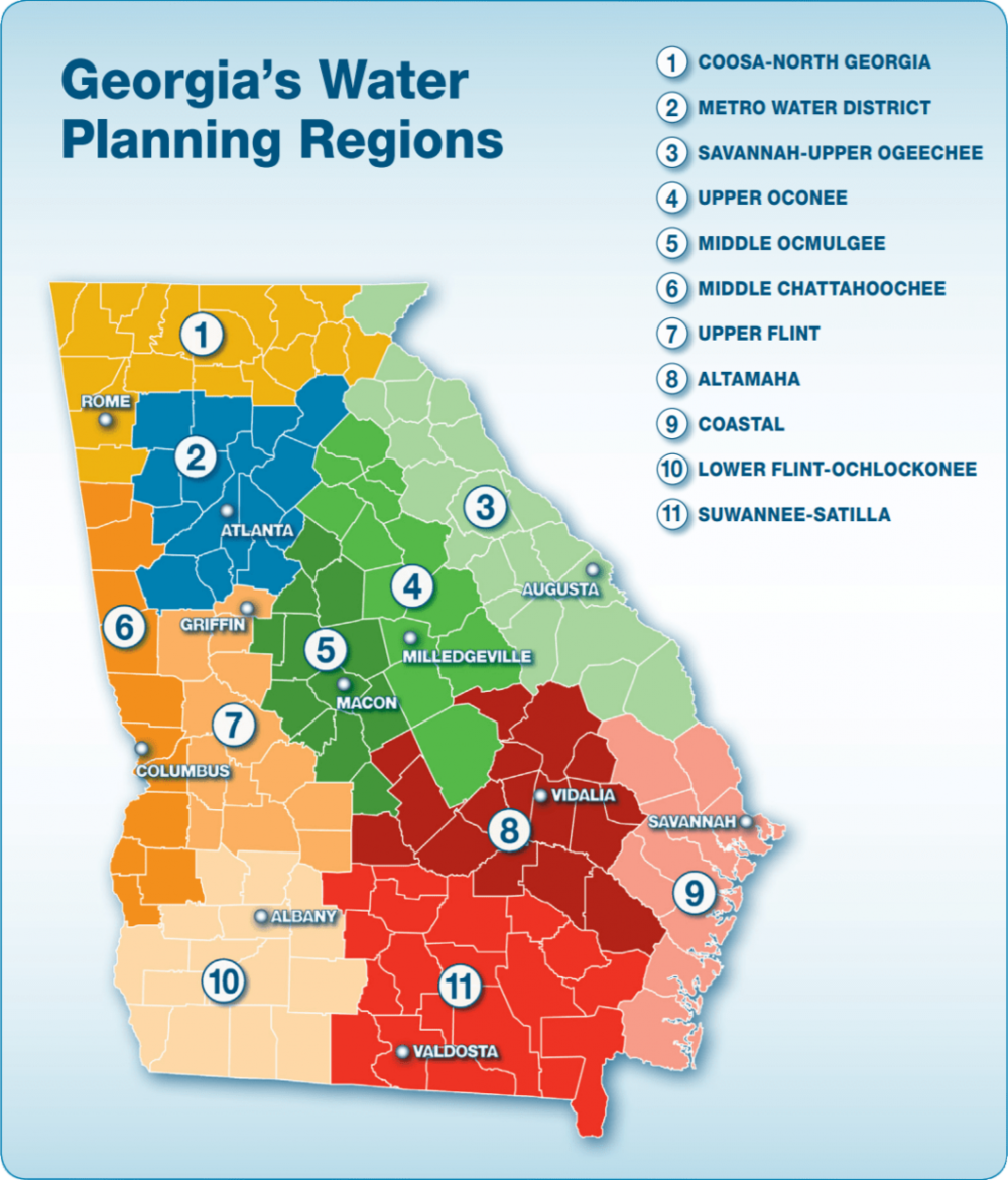 01 Regions Map Georgia Water Planning 8314