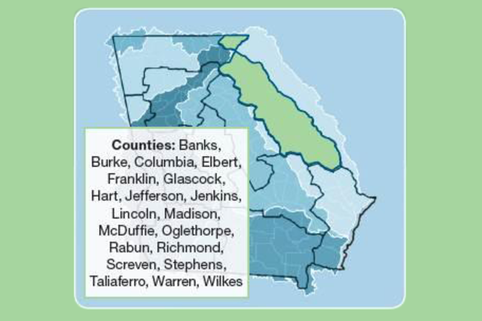 Savannah Upper Ogeechee Regional Map
