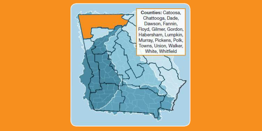 Coosa North Ga regional map